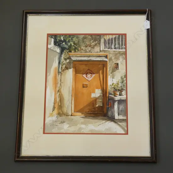 TAN LEONG KHENG, SINGAPORE, WATER COLOUR, "ENTRANCE DOOR", 530 x 610