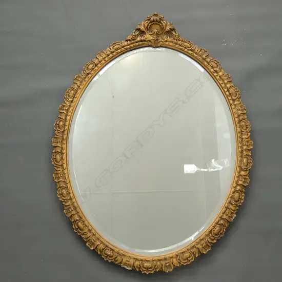 OVAL MIRROR GILT FRAME 800 X 600