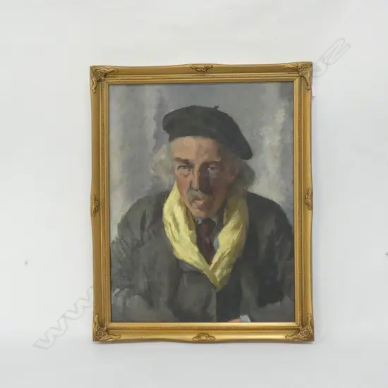 FANNY COHEN (ACTIVE NZ 1955-1965)  OIL ON BOARD  MALE PORTRAIT  340 x 450mm. 