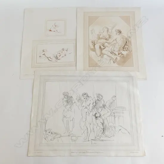 c1789 3 x ENGRAVINGS OF G B CIPRIANI PAINTINGS...