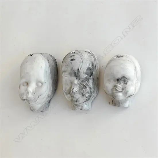 3 X DOLL HEAD MOULDS 