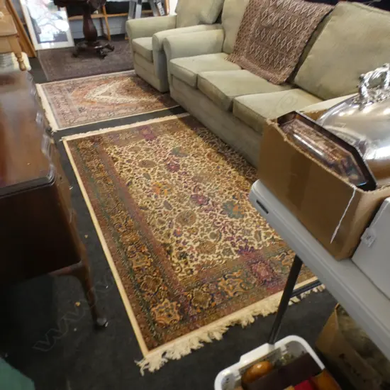 TWO LIGHT WEIGHT MACHINED RUGS 2000x2000mm (as is)