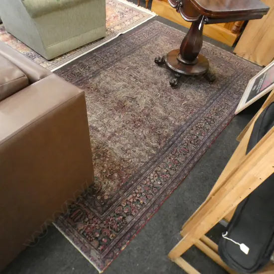 OLD HAND KNOTTED RUG, WORN, 1500 X 2550mm