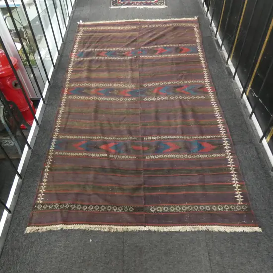 AFGHAN BALUCHI KELIM AFGHA ADRASKAN RUG...