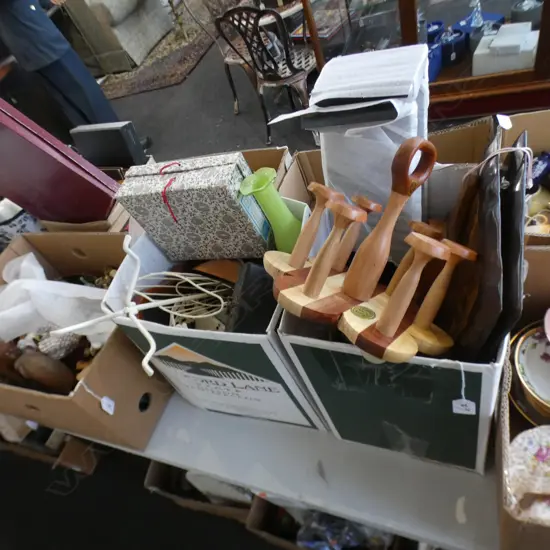 2 BOXES MISC INCL ORIENTAL CORK ART ETC..