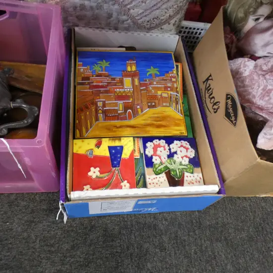 BOX LOT ASST. ART TILES