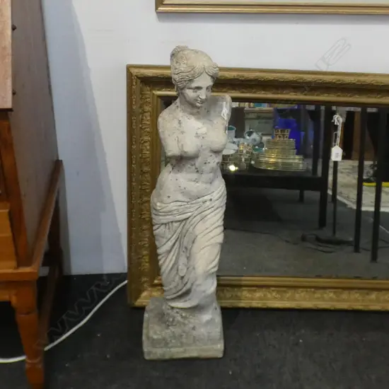 VINTAGE VENUS DE MILO CONCRETE GARDEN STATUE H 780MM