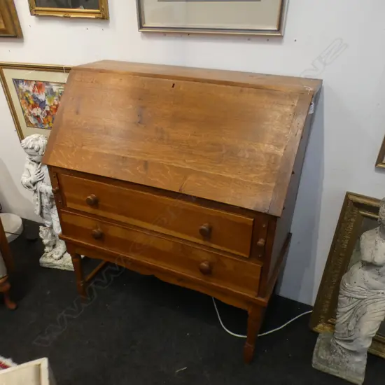 OAK DROP FRONT BUREAU