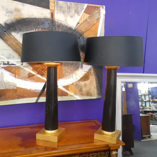 PAIR PORTA ROMAN DESIGNER TABLE LAMPS...