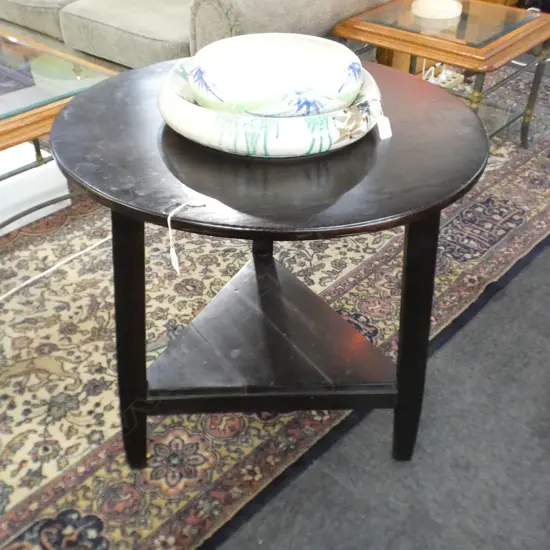 REPRODUCTION CIRCULAR CRICKET TABLE. Dia.720mm, H.700mm