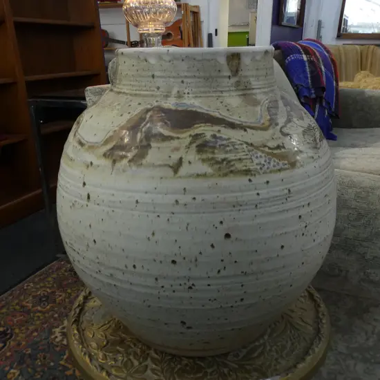 LARGE OVOID POTTERY VASE
