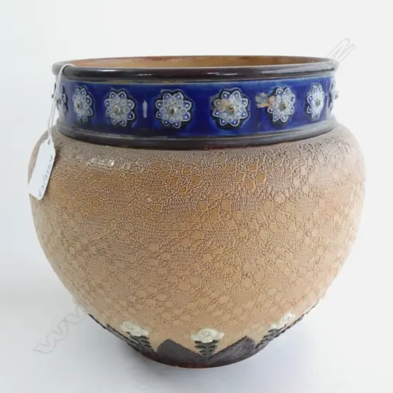 A Doulton Lambeth Slaters stoneware jardinière