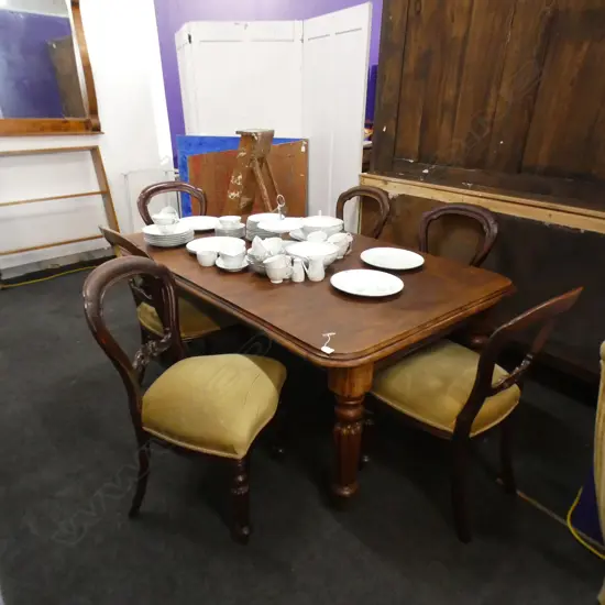 SET OF SIX VICT BALLOON BACK CHAIRS