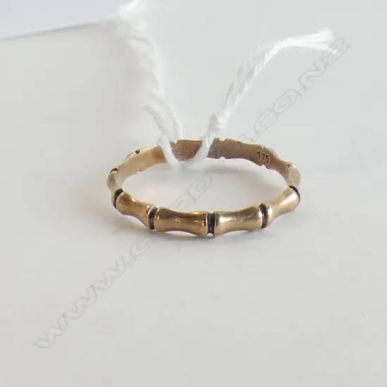 9CT BAMBOO BAND RING
