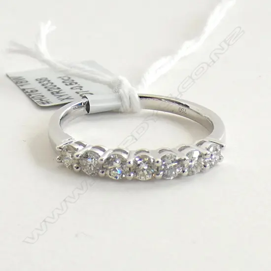 18CT WHITE GOLD AND DIAMOND BAND