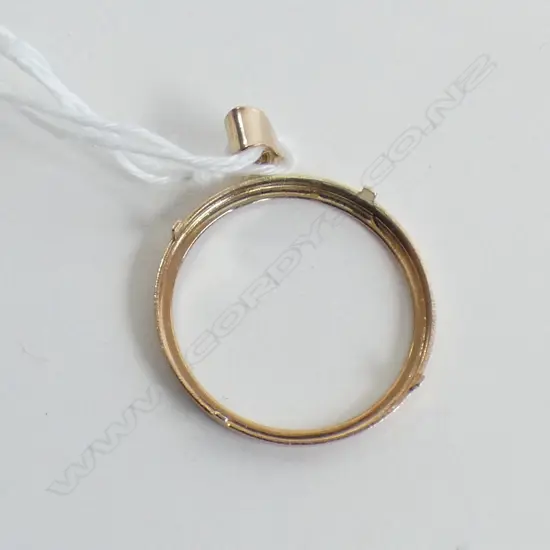 9CT YELLOW GOLD COIN PENDANT MOUNT FRAME 1.08gm