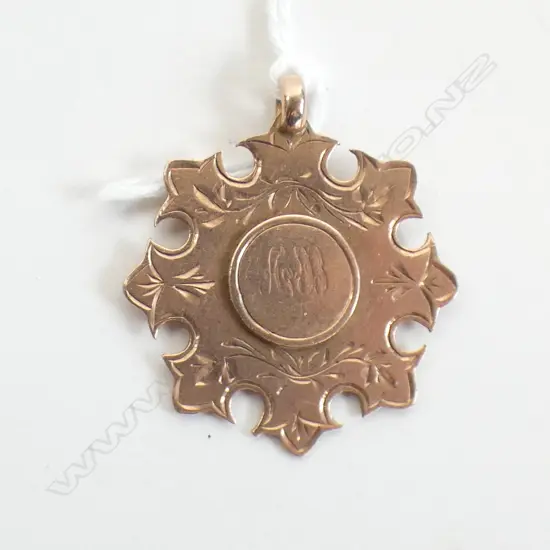 9CT GOLD 1922 SCHOOL DUX MEDAL 4.13gm