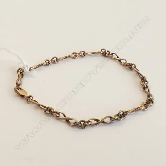 9CT TWIST LINK BRACELET 7gms