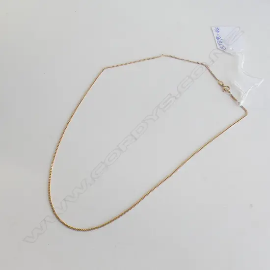 18CT FINE LINK NECK CHAIN L.420mm 3gm