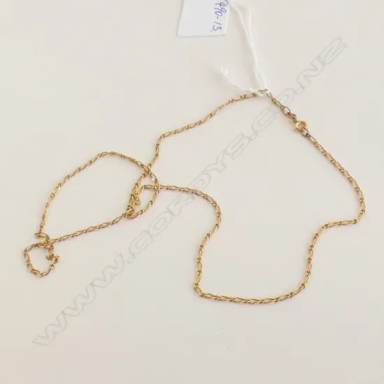 9CT GOLD NECK CHAIN 6gm. L.590mm