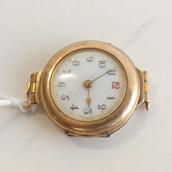 9CT GOLD 1920'S LADIES WRISTWATCH NO WINDER 17gm