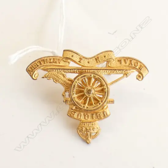 SM NZ WW1 UBIQUE CAP BADGE ' ROYAL NZ ARTILLERY'
