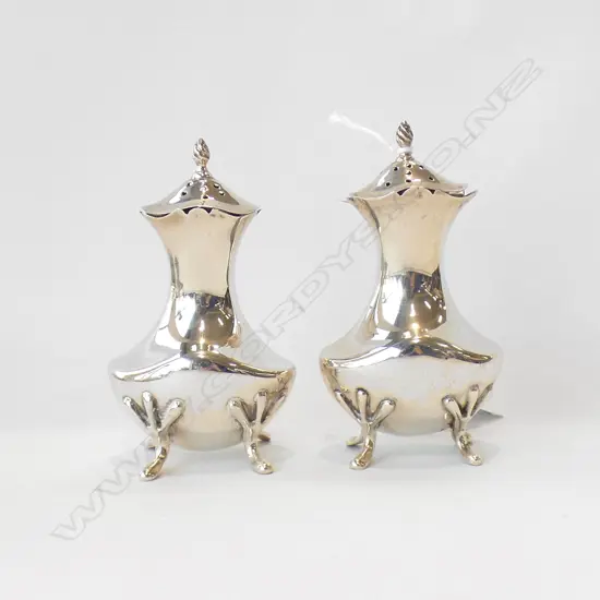 TWO SILVER PEPPERETTES 120gm BIRMINGHAM 1924