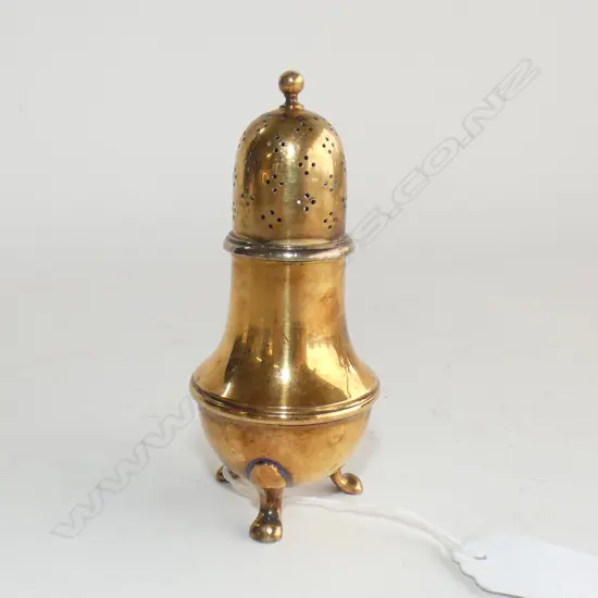 TIFFANY & CO. SILVER GILT FOOTED SUGAR DUSTER 82 GRAMS