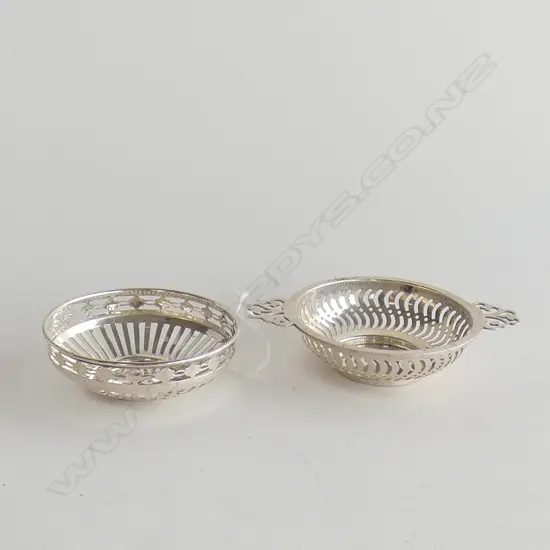 2 SILVER SMALL PIECRED DISHES 54GMS. Birm.1934
