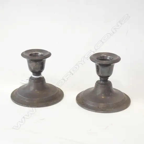 PR WEIGHTED STG SILVER CANDLESTICKS 238gm ex Highwic House the vendor is great great grandson of the first owner of High