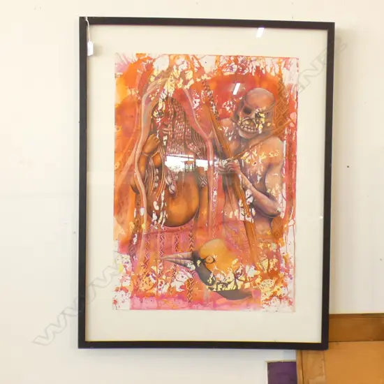 DANIEL WASWAS 'THE BRIDE' MIXED MEDIA 700x500mm