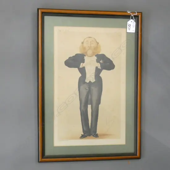 OLD VANITY FAIR FRAMED POSTER 'COTILLION'  200 X 330MM
