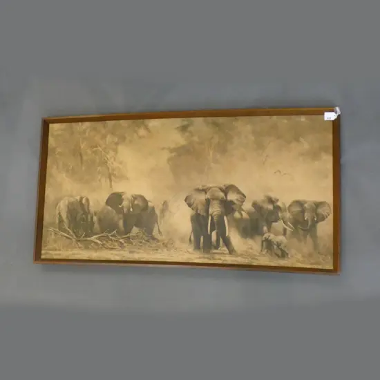 VINTAGE DAVID SHEPHERD PRINT, 980 x 490mm