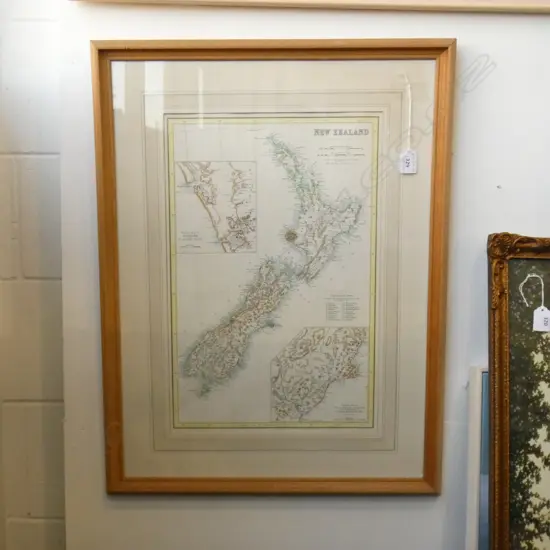 FRAMED MAP OF NZ