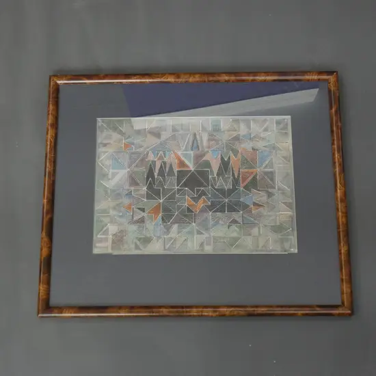 GEOFFREY E. FAIRBURN 'BATTLEMENTS' SIGNED & DATED 1965 GOUACHE 270x380mm