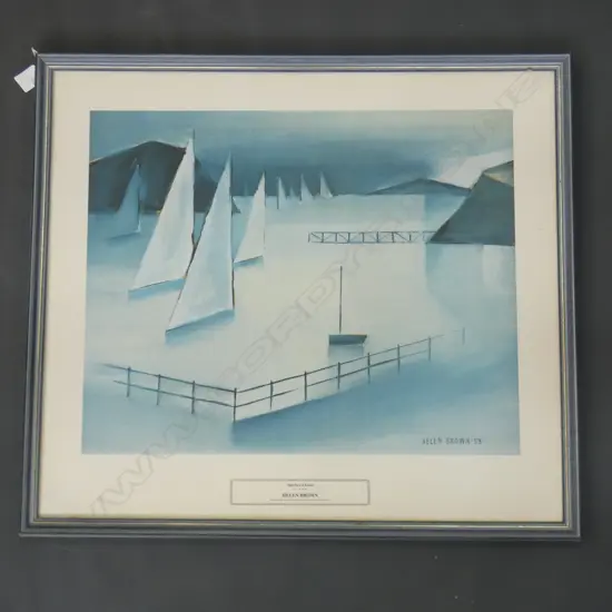 HELEN BROWN PRINT 'NIGHT RACE TO KAWAU' 420x520mm