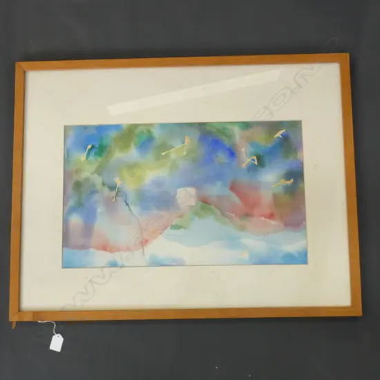 ABSTRACT WATERCOLOUR - GARY TRICKER '88 530 X 320MM