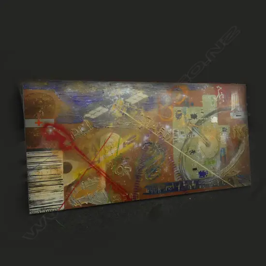 PETER SCHOENAUER, 'PLUS/MIBUS GTS' 1995 OIL MIXED MEDIA