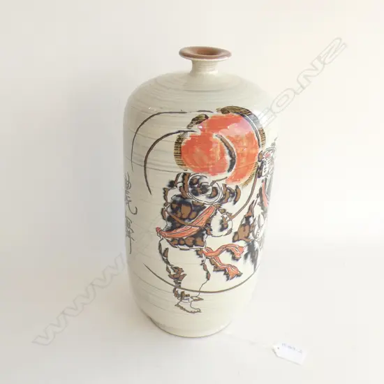LARGE JAPANESE POTTERY VASE H.330mm