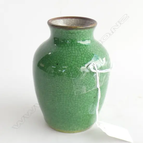 CHINESE GREEN CRACKLE GLAZE VASE H.115mm