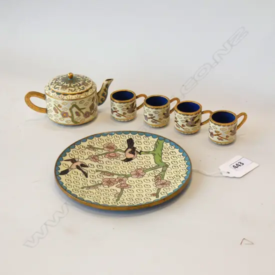 CLOISONNE TEASET 