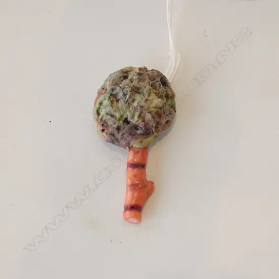 JAPANESE CORAL BROOCH