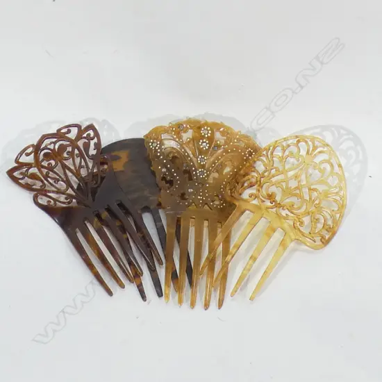 3 ASST LG VINTAGE COMBS INCL TORTOISESHELL 