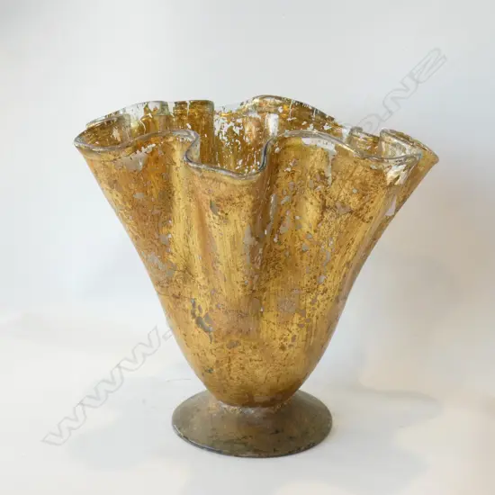 GOLD GLASS VASE H.290mm