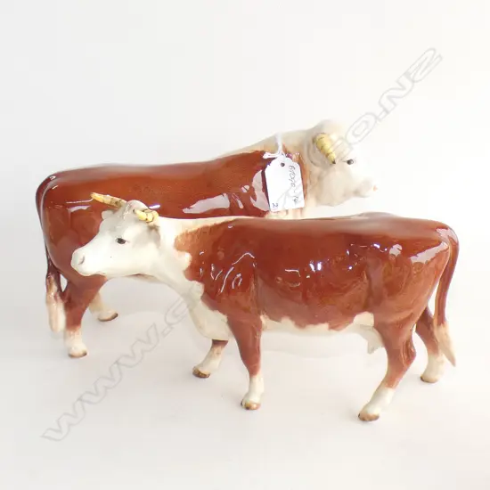 BESWICK BULL & COW