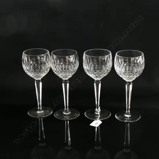 4 WATERFORD 'COLLEEN' WINE HOCK GLASSES H 185MM