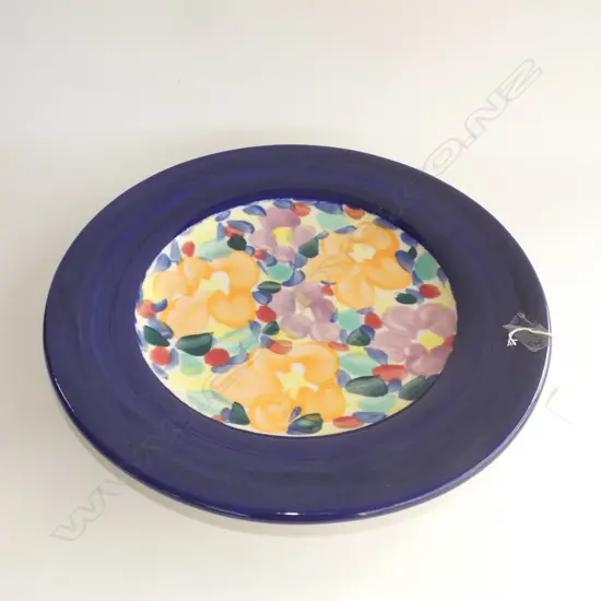 MULTI COLOURED TONY SLY POTTERY - X LG PLATTER DIA 415MM