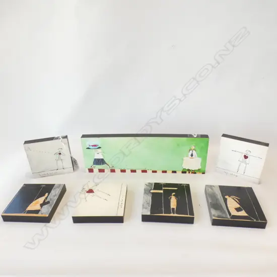 6 CRISPIN KORSCHEN BLOCK PRINTS (SQ 100MM) + 1