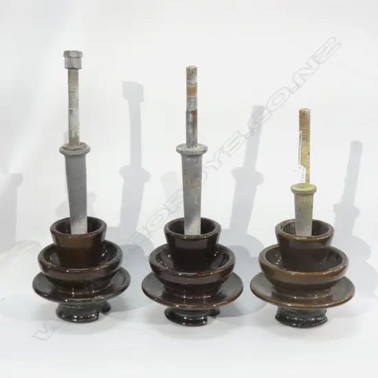 3 OLD ELECTRIC INSULATORS