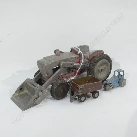 FUN HO TRACTOR + 2 SMALL METAL TOYS 